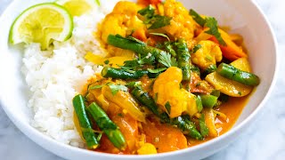 Easy Vegetable Curry Recipe [upl. by Dulcea]