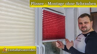 Plissee  Montage Klemmträger  Anleitung [upl. by Eislek]