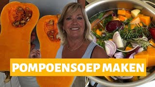 Pompoensoep maken met verse kruiden  Recept [upl. by Ramonda561]