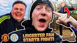 United SMASH Leicester As Fan Tries To FIGHT Us [upl. by Ashleigh93]