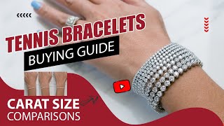 Tennis Bracelet Buying Guide  Diamond Carat comparisons on a hand 1 carat2 3457810 carat [upl. by Barkley]