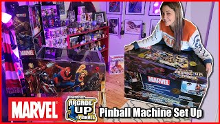 Arcade 1Up Marvel Pinball Unboxing Set Up amp Game Play [upl. by Shaia]