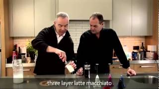 aerolatte  milk frother makes three layer caffè latte macchiato [upl. by Okramed]