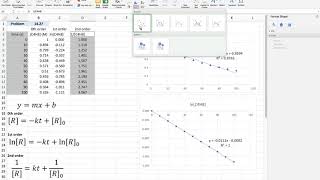 Linear Regression 1  Kinetics Integrated Rate Laws [upl. by Bal]