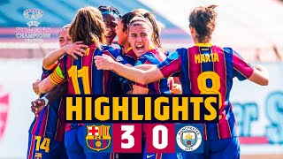 HIGHLIGHTS  Barça Women 3  0 Manchester City  Womens Champions League quarterfinals [upl. by Annairdua]