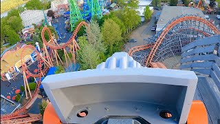 Wicked Cyclone POV 4K Front Row 60fps Six Flags New England Agawam MA [upl. by Vipul]