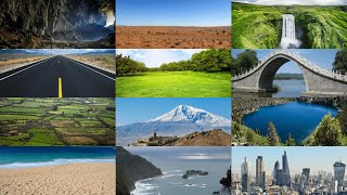 English Vocabulary  GEOGRAPHY  NATURE  LANDSCAPES [upl. by Notanhoj]