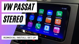 VW Passat B6 B7 Radio Stereo Removal Android Installation Set Up [upl. by Jefferson]