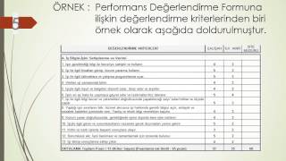 PERFORMANS DEĞERLENDİRME FORMU HAZIRLAMA SUNUMU1 [upl. by Anirroc]