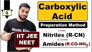 L4 Carboxylic Acid Prep by Nitriles amp Amides  NEET JEE  By Arvind Arora [upl. by O'Doneven763]