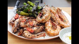 Andrew Zimmern Cooks Grilled Shrimp [upl. by Graces]