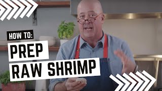 Andrew Zimmern Cooks How to Prep Raw Shrimp [upl. by Ecirtemed288]