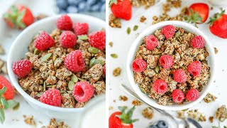 Keto Granola Recipe amp 3 Easy Keto Breakfast Ideas To Do With It [upl. by Ahsykal]