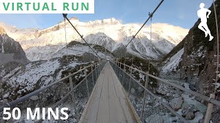 Virtual Running Videos For Treadmill With Music  Virtual Run Mountain [upl. by Eenar]