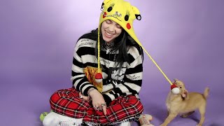 Billie Eilish Plays With Puppies While Answering Fan Questions [upl. by Aneladgam]