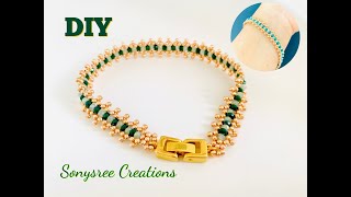 DIY Tennis Bracelet  Beaded Bracelet  Super Easy Tutorial [upl. by Kciv619]