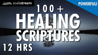 100 Bible Verses For Sleep  Healing Scriptures With Soaking Music  12 Hours [upl. by Xonnel545]