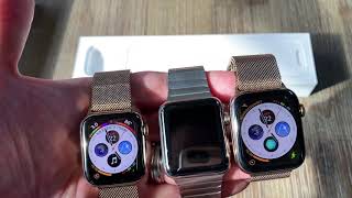 Apple Watch Series 4 Gold 40mm vs 44mm vs 42mm  Unboxing [upl. by Atinreb838]