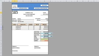 Como hacer una factura automática con macros en Excel Parte 1 [upl. by Osborne]