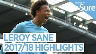 LEROY SANE  GOALS SKILLS AND MORE  Best of 201718 [upl. by Anaujd635]