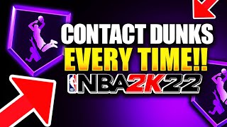 POSTERIZER BADGE 2K22  HOW TO GET CONTACT DUNKS IN NBA 2K22 [upl. by Assilat]