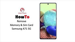 HowTo  Remove SIMSD Card from Samsung A71 5G [upl. by Anyat]