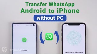 Transfer WhatsApp Chats from Android to iPhone without PC via iCareFone WTSapp AndroidiOS 2021 [upl. by Abixah631]