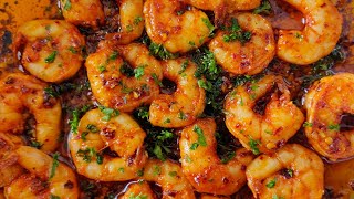 Spicy Garlic Butter Shrimp Recipe [upl. by Ardenia483]