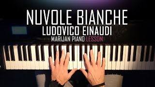 How To Play Ludovico Einaudi  Nuvole Bianche  Piano Tutorial Lesson  Sheets [upl. by Ataynek]