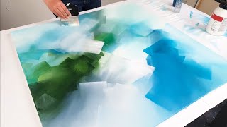 5 Abstract Acrylic Paintings WOW  Easy Painting Techniques [upl. by Neelyhtak]