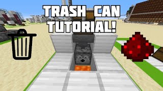 Minecraft 118 Simple Redstone Trash Can Tutorial [upl. by Redla]