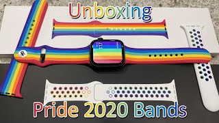 Apple Watch Pride Edition 2020 Sports bands Unboxing and Review [upl. by Atinele695]