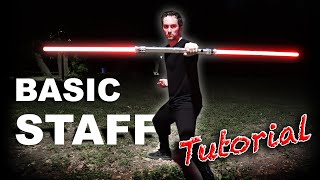 Basic Lightsaber Staff Tutorial Lightsaber Training Tutorials How to use a double bladed lightsaber [upl. by Einaej804]