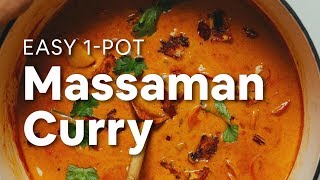 Easy 1Pot Massaman Curry  Minimalist Baker Recipes [upl. by Gilson]