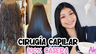 CIRUGÍA CAPILAR CASERA PASO A PASO CAUTERIZA TU CABELLO EN CASAEfecto salon de belleza Aleja Mora [upl. by Nodrog]