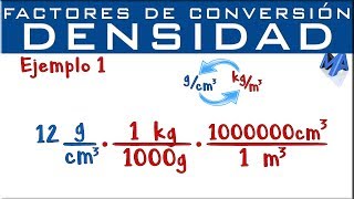 Conversión de unidades de Densidad  Ejemplo 1 [upl. by Filemon]