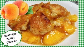 How To Make Homemade Southern PEACH COBBLER From Scratch Recipe [upl. by Atsiuqal]