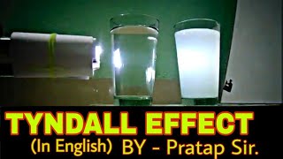 Tyndall Effect Experiment  In English [upl. by Yatzeck]