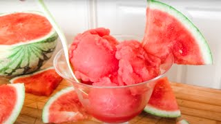 How To Make 2 Ingredient Watermelon Sorbet [upl. by Aernda]