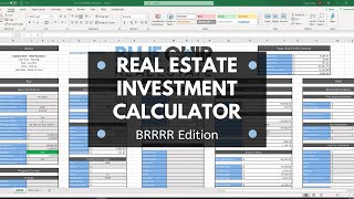 Real Estate Investment Calculator  BRRRR Using Excel [upl. by Dlonra975]