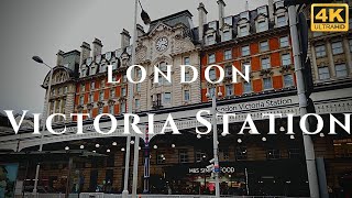 London Victoria Station Walk Through England 4K [upl. by Enirrok]