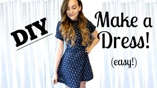 HOW TO SEW A DRESS FROM SCRATCH EASY  Jessica Shaw [upl. by Valsimot]