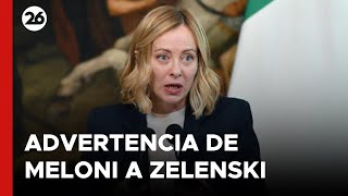 REINO UNIDO  La ADVERTENCIA de MELONI tras reunirse con ZELENSKI [upl. by Eeraj]