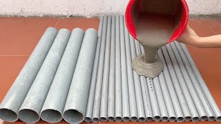 Cement And PVC Pipe  How To Make Flower Pots And Coffee Table From PVC Pipe Simple And Beautiful [upl. by Kcoj271]