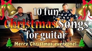 TOP 10 CHRISTMAS songs for guitar [upl. by Saidee]