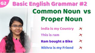 G2  Common Noun vs Proper Noun in Tamil  Basic English Grammar in Tamil  Parts of Speech [upl. by Farwell802]