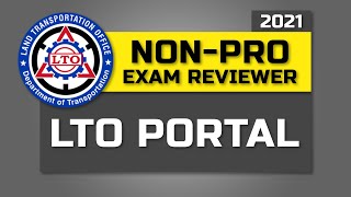 LTO PORTAL EXAM REVIEWER FOR NONPROFESSIONAL DRIVERS LICENSE  2021 [upl. by Attegroeg]