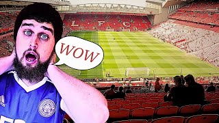 LEICESTER FAN VISITS ANFIELD STADIUM [upl. by Gabler]