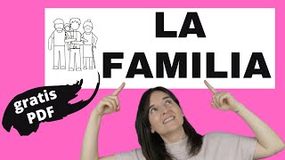 🙋Aprender español LA FAMILIA vocabulario y ejercicios [upl. by Ainehta]