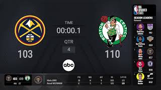 Denver Nuggets  Boston Celtics  NBA on ABC Live Scoreboard [upl. by Acinoj]